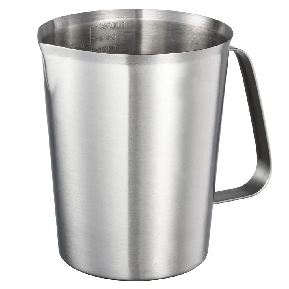 304 Stainless Steel Measuring Cup with Handle and Pour Lip Metal Pitcher