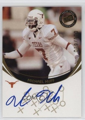 2006 Press Pass Gold /100 Michael Huff Rookie Auto RC 06ui
