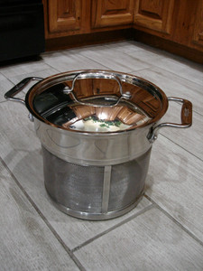 ALL CLAD PASTA STRAINER, STEAMER & LOBISTER BASKET W/LID STAINLESS 8-12 QT POT