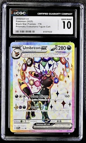 Pokemon Umbreon  ex Prismatic Evo. Figure Coll. Promo SVP EN 176 CGC 10 Gem Mint