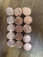 BULK PACK OF 150 1967 UNCIRCULATED HALFPENNIES