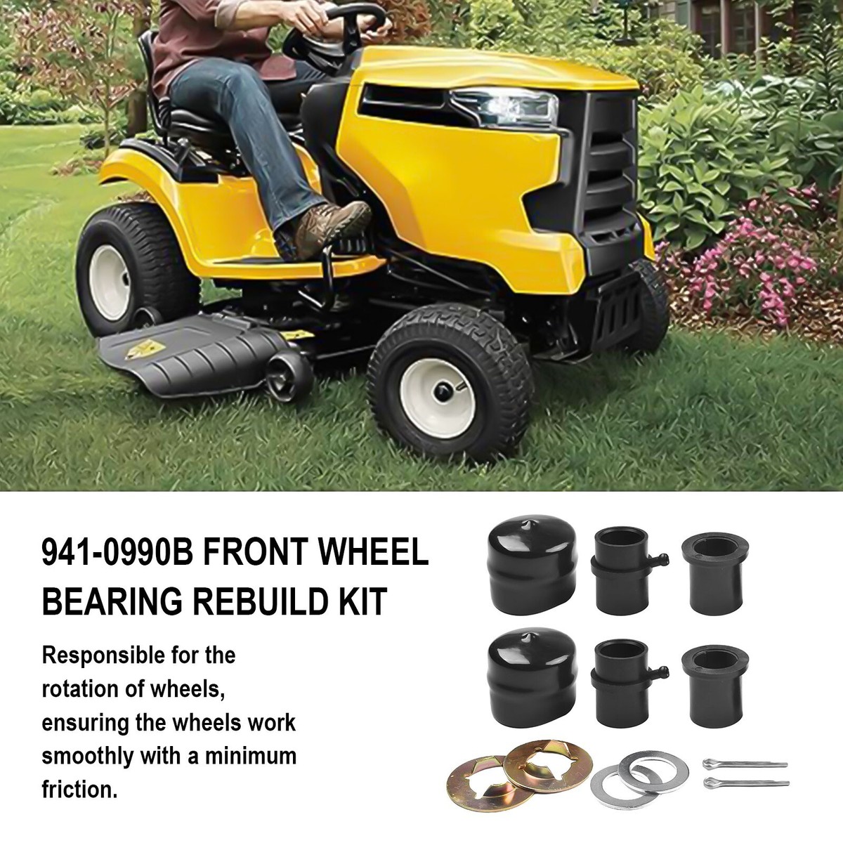 Compatible Front Wheel Bearing Rebuild Set for Cub Cadet Easy