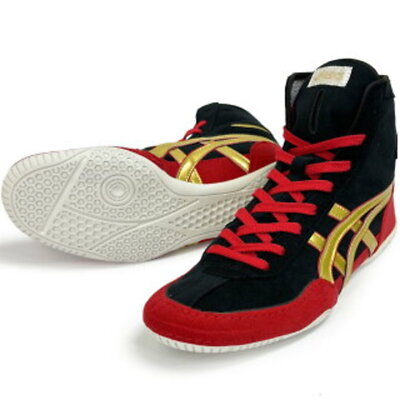 ASICS Wrestling Shoes 1083A001 EX-EO TWR900 Black×Gold×Red A542 | eBay