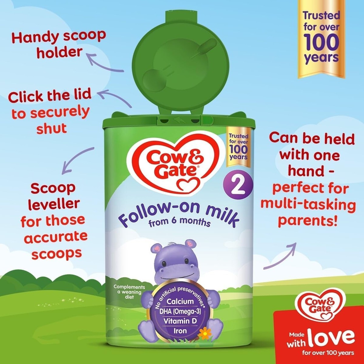 Breast Milk Allergy Cow's Milk Follow On Milk Nhs Cow Gate Follow - Main Image