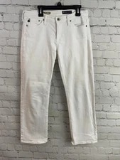 AG Adriano Goldschmied The Capri in White Women's Size 28 Low Rise Stretch Denim