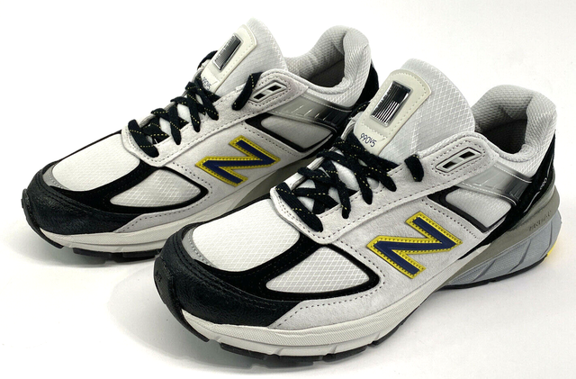 new balance 990v5 silver black yellow