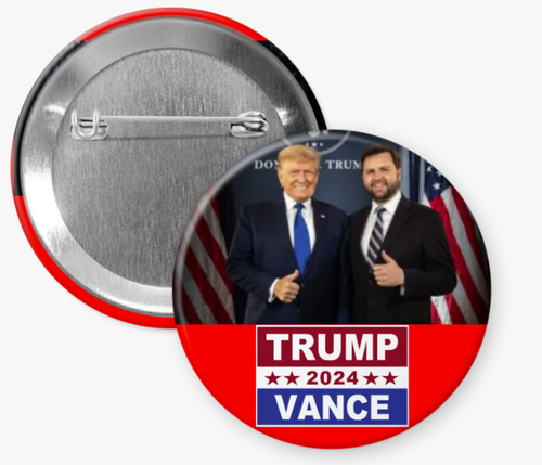 Trump-Vance 2024 4-Pack Campaign Buttons (2.25 inches) - Trump Vance 2024 pins - Picture 3 of 5