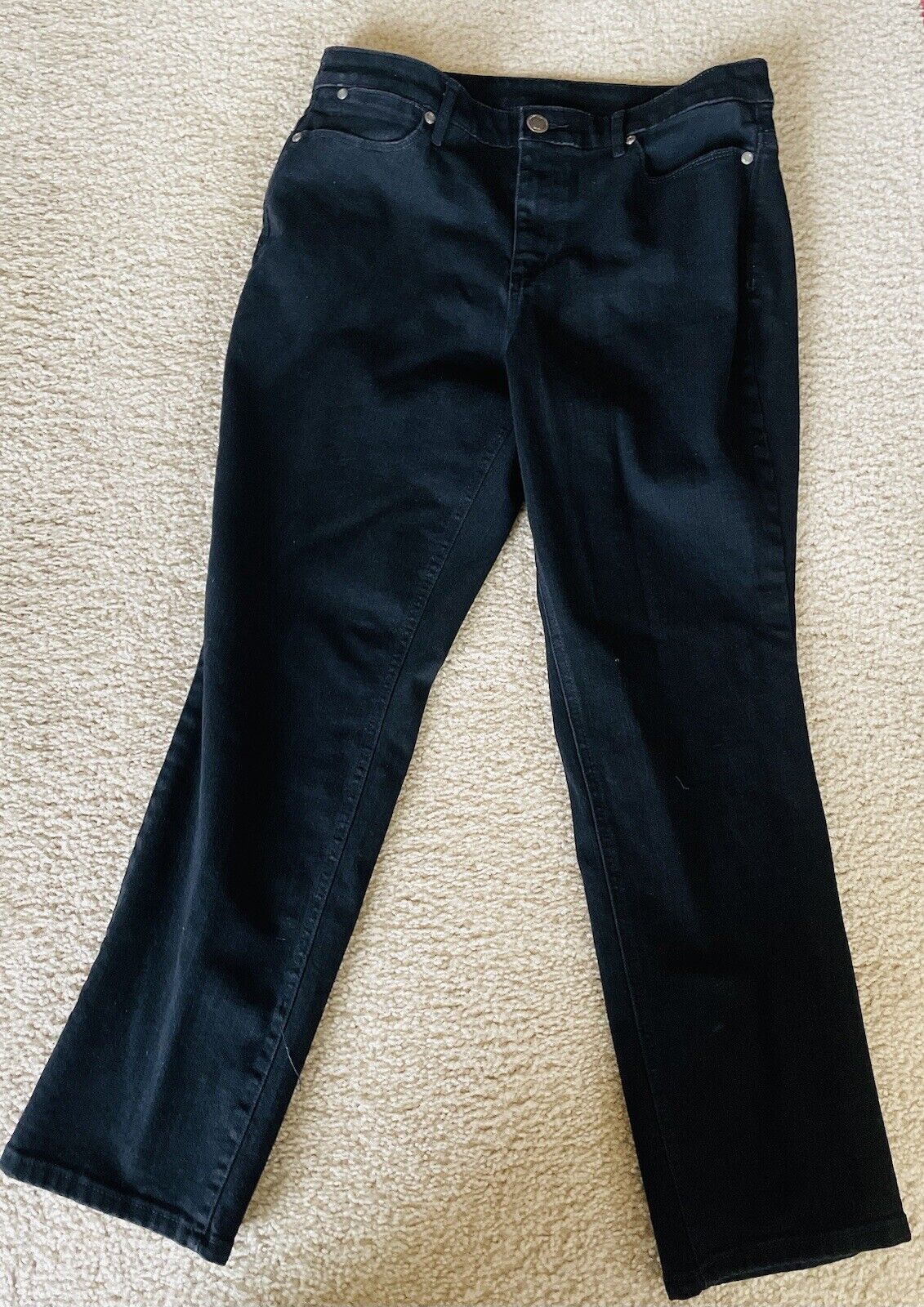 Christopher & Banks Petite Stretch Black Jeans Sz… - image 1