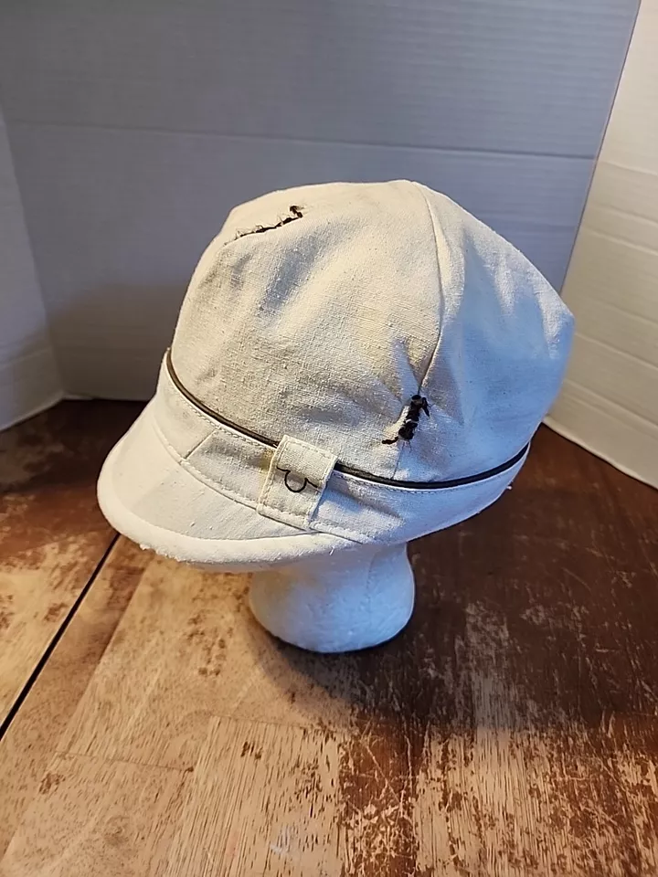 Sombrero True Religion Cadete Ejército Talla Mediana Ajustado Blanco Raro Envejecido Foto 2 de 4