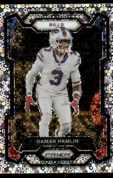 2023 Panini Prizm #27 Damar Hamlin White Sparkle