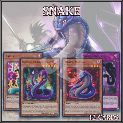 #ad SNAKE DECK 12 Lamia Urubonus Black Mamba Viper#x27;s Grudge Ultra Rare YuGiOh🔥 $5.00