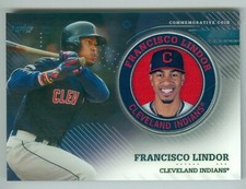 2020 Topps Series 2 Player Medallion Coin Relic TPM-FL Francisco Lindor Indians