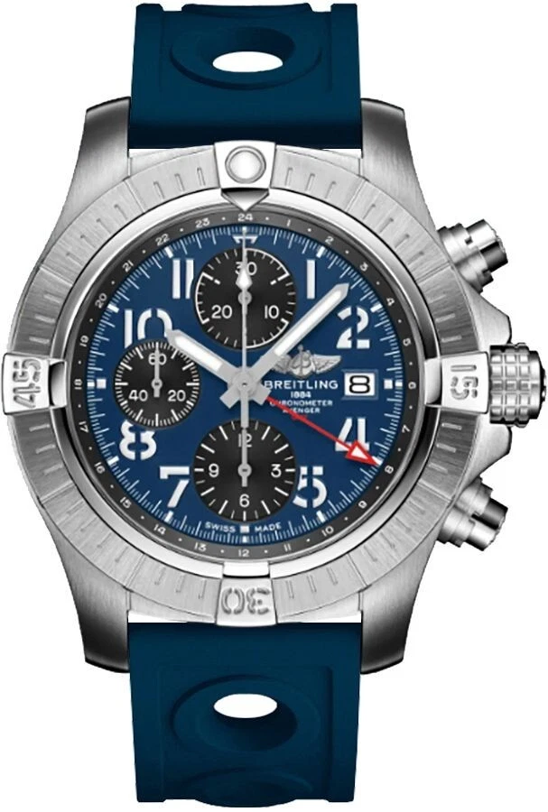 Breitling Avenger Self-Winding Automatic GMT Blue Black Dial Mens Luxury Watch