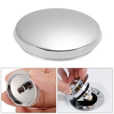 For Kitchen Bathroom Leach Basket Sink Plug Waste Plug Brass Chrome-Click Clack