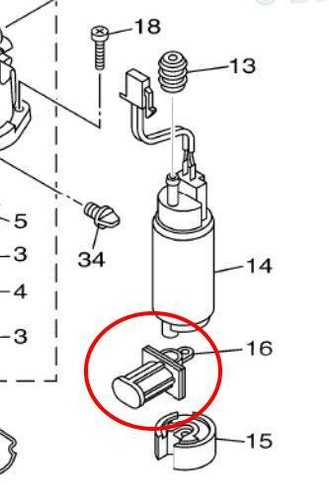 Quantum Fuel Pump Strainer for Yamaha Outboard, Replaces 63P-13915-00-00 - Picture 2 of 2