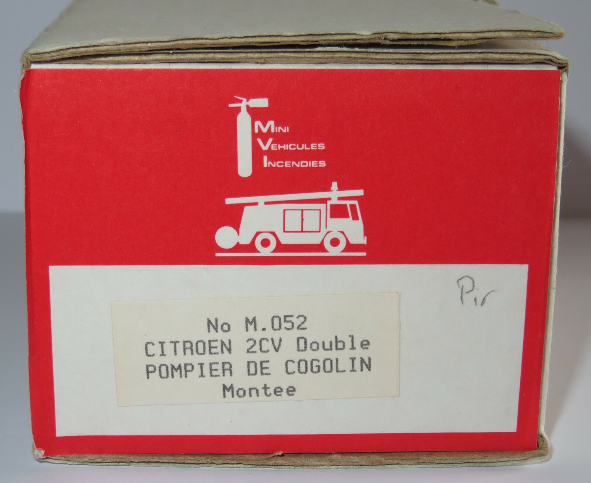 BC169 Fabrication Artisannale 1:43 Citroën 2CV Bicéphale Pompiers de Cogolin A