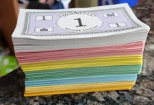 Monopoly Deluxe Edition Money - 1995 Replacement Parts Pieces EUC C43