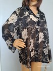 Sheer Pajama Top.  Secret  Treasures,  Size L. Button Front. Sissy Fem CD Trans — photo 1