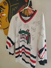 Chicago Blackhawks Alumni 20 Autographed Cheli's Hockey Jersey