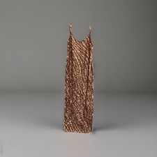 NEW Adrianna Papell Boutique Brown Bronze Sequin Maxi Dress 8 Sleeveless Gown V