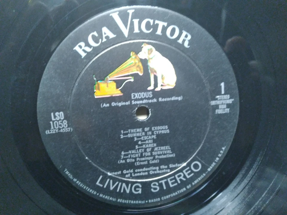 Ernest Gold Exodus Original Soundtrack vinyl LP RCA Victor records LSO 1058 1961 - Image 4 of 4