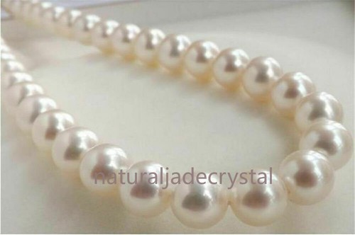 Collana Con Perle D'acqua Dolce Naturali 9-10mm – Bianca Barocca Coltivata, Lunghezza 18 Pollici - Foto 2