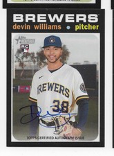 2020 Topps Heritage High Numbers Real One Autographs #ROA-DW Devin Williams RC
