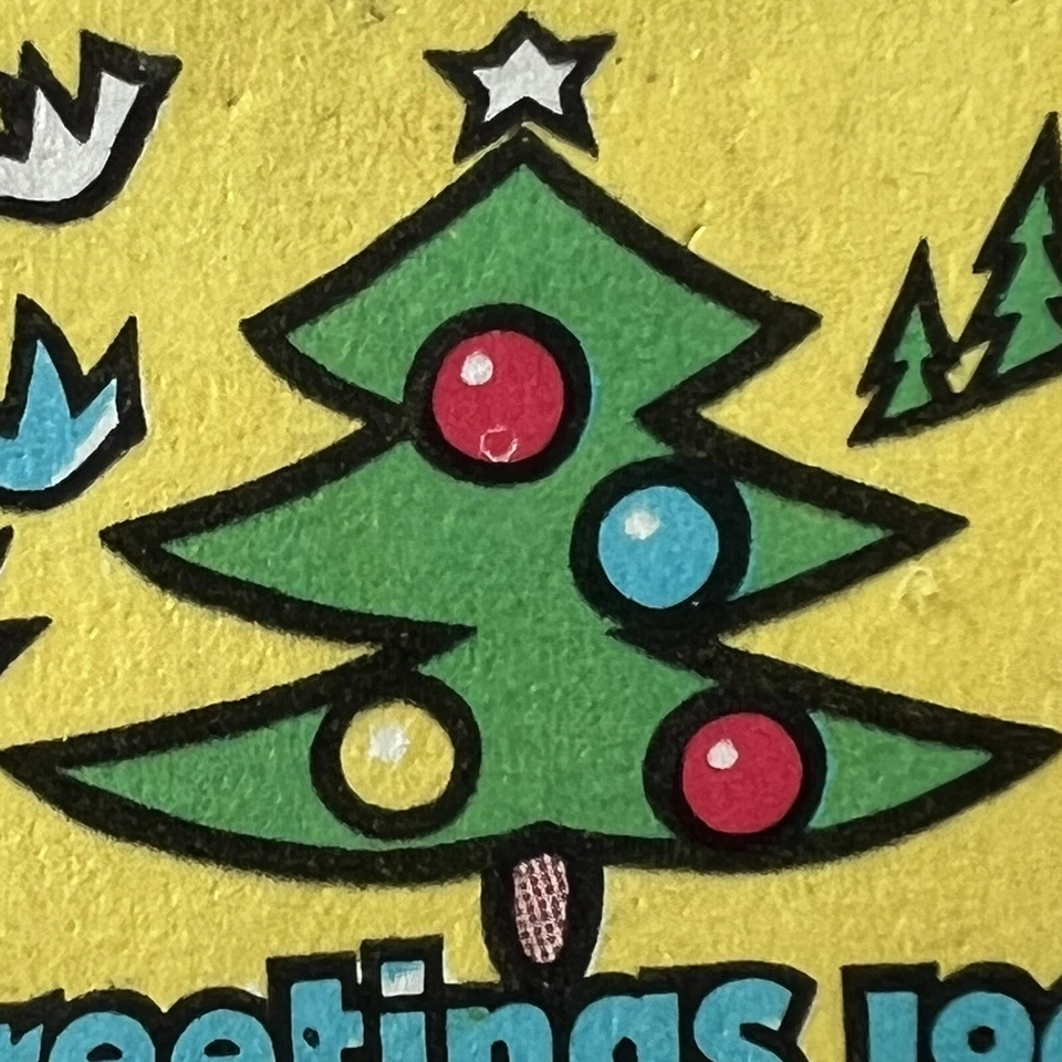 ERROR 1965 CHRISTMAS SEAL BLOCK WITH EXTRA CIRCLES IN TREE ORNAMENTS MNH - Image 3 of 4