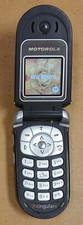 Motorola V180e - Silver and Black  AT T / Cingular  Very Rare Flip Cell Phone