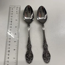 Springtime Serving Spoon  Stainless 2 Piece Vintage Used.