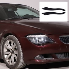 Piano Black Headlight Eyebrow Trim Sticker Für BMW 6 Series E63 E64 2006-2010