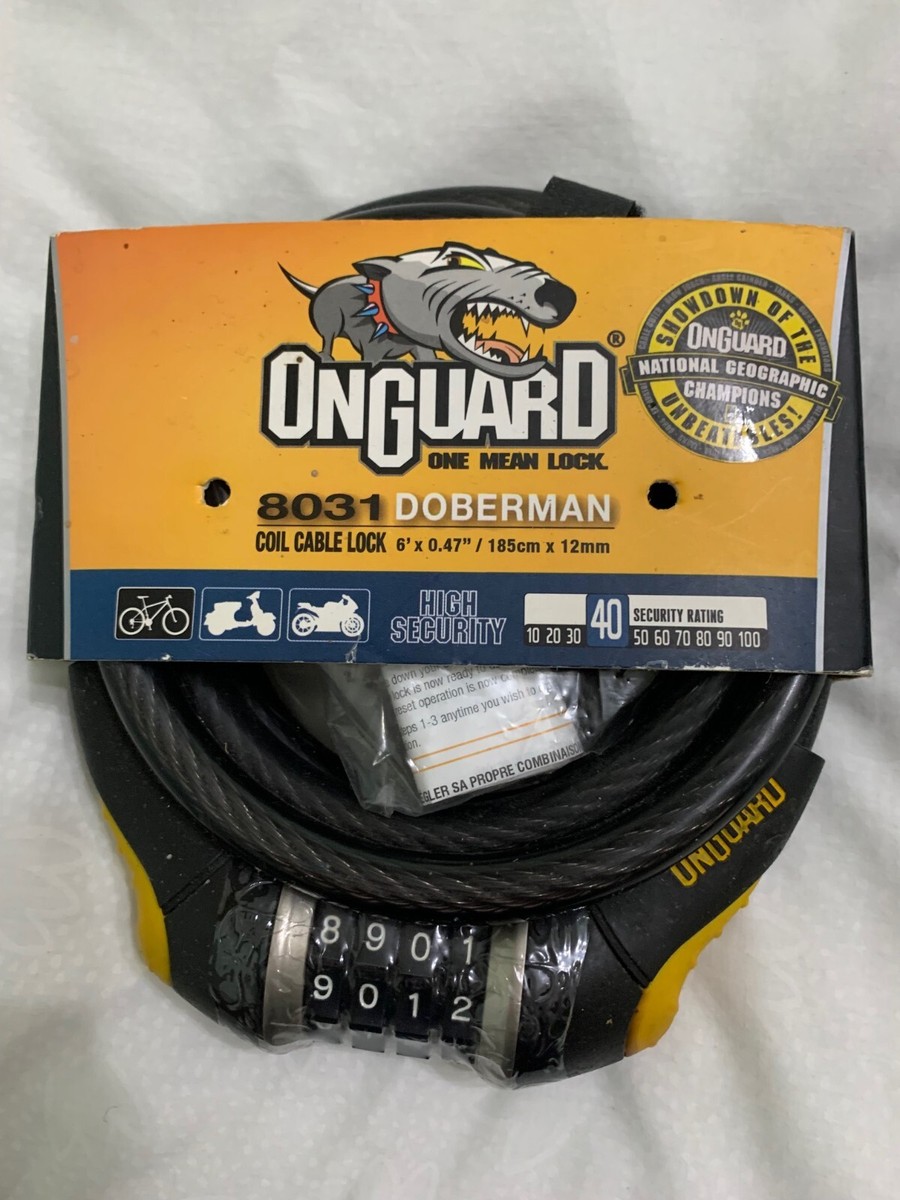 OnGuard Doberman Combo 8031 Combination Coil Cable Bike Locks