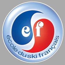 AUTOCOLLANT ESF ECOLE DU SKI FRANÇAIS MONTAGNE MONITEUR GUIDE 9cm STICKER EA072