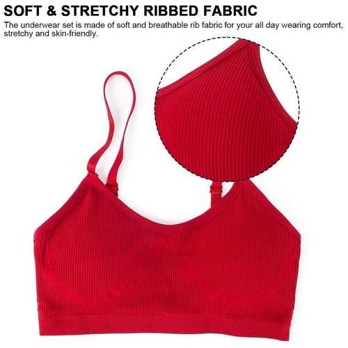 Women's Push Up Bra And Panty Set Pull over Bralette Underwear M L XL 2XL Sport - Picture 5 of 16