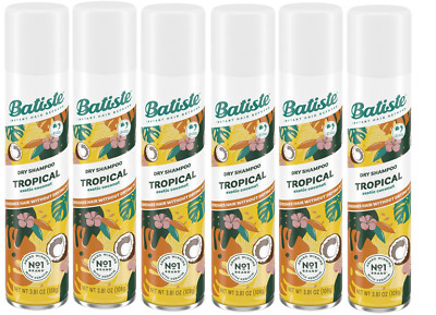 Batiste Dry Shampoo, Tropical Fragrance, 3.81 oz 6 Pack