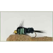 8 Montana Trout Flies, Goldhead Longshank Green, Mixed 10/12 Best Nymph Flies