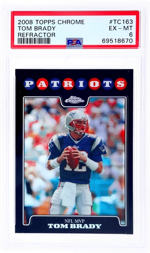 2008 Topps Chrome Tom Brady Refractor #TC163 PSA 6