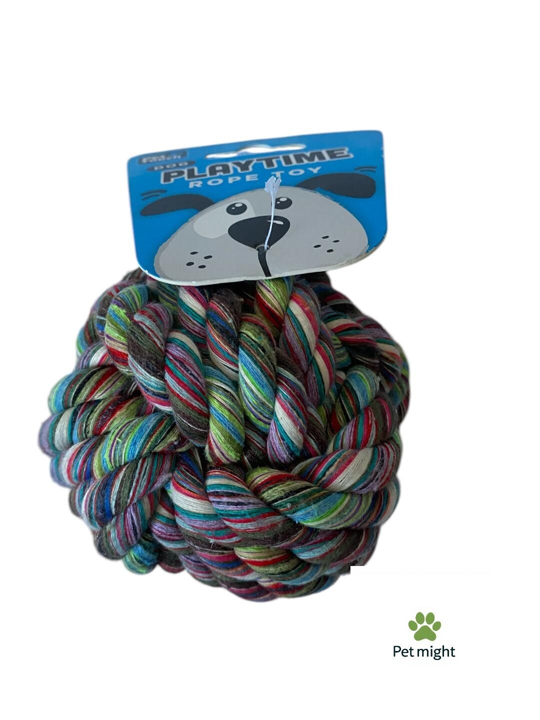 DOG THICK ROPE KNITTED BALL DOG TOY FOR DOGS AND CATS RANDOM COLOR SENT