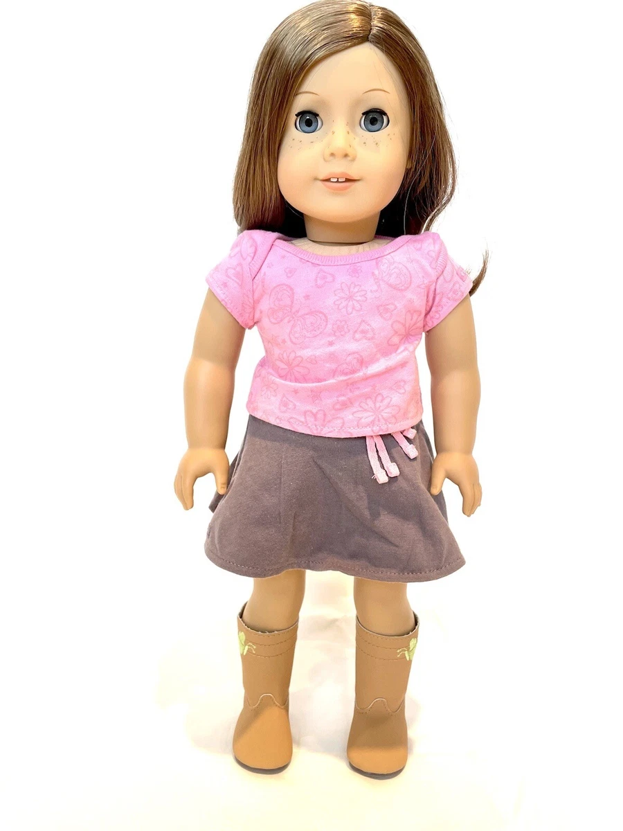 American Girl Doll Truly Me 23 EUC Brown Hair Blue Eyes Freckles
