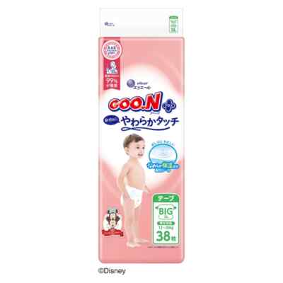 New Goon Plus Diaper  TapeBIG   12-20kg 1 pack 38 sheets Daio Paper Baby from JP