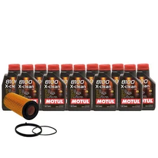 11L Motul 8100 X-CLEAN 5W40 Wix Filter Motor Oil Change Kit API SN