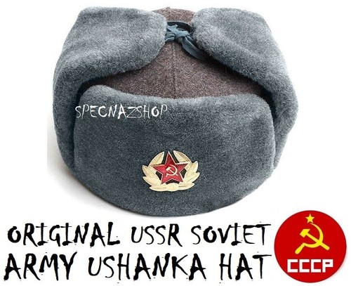 Russian Army Soldiers USHANKA Hat 