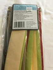 NEW Hampton Stripe Set of 4 Napkins Brown Green Red 17 x 17" Bed Bath Beyond