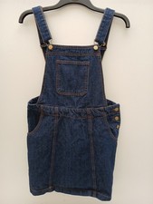 Ladies Size UK 12 PRETTY LITTLE THING Denim Pinafore Dress Adjustable Straps .