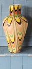 LARGE VINTAGE MURANO MCM ITALIAN DESIGN ART GLASS HANDBLOWN VASE 13"