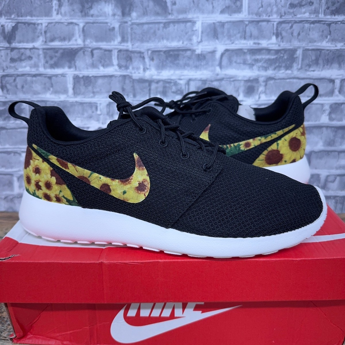 NIKE Men\'s Roshe Run 511881-010 New REAL Nike Roshe Run Mens Size 9.5 Black Athletic Running Shoes  main image 4