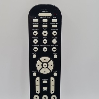 RCA universal remote control RCR6473R for TV, Satellite, Cable, DVD, Audio, VCR+