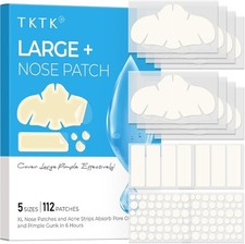 Hydrocolloid Pimple Patches, XL Nose Pore Strips 91 x 48 mm, 112 Count