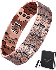 3X Strength Magnetic Bracelet for Men, 99.99 Pure Copper Bracelet with Magnets,