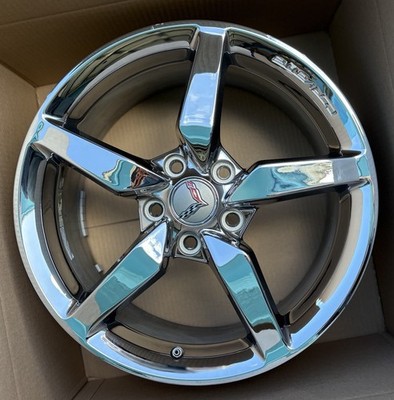 C7 Corvette Stingray Z51 18  Front OEM Rim Chrome Factory Wheel 18x8.5 20986434